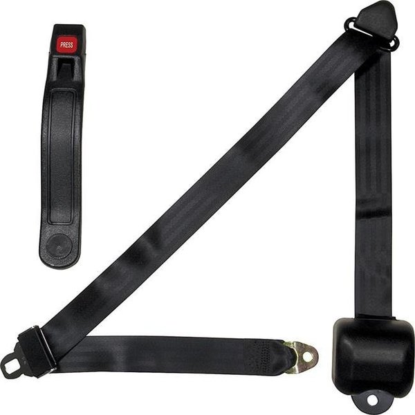 Allstar Performance Allstar Performance ALL98115 3-Point Retractable Seat Belt; Black ALL98115